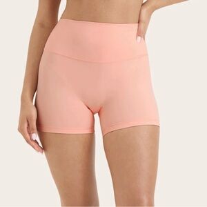 SET Active XXL Peach Workout Shorts High Rise AirLuxe Breathe Pilates Yoga Cute